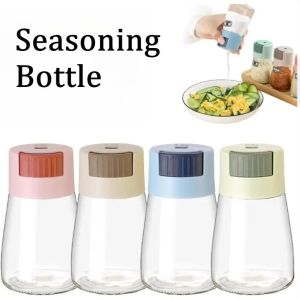 1/3Pcs Press Type Quantitative Seasoning Bottle Moisture-proof Sealed Condiment Bottle Sugar Salt Pepper Jar Kitchen Seasoning Box