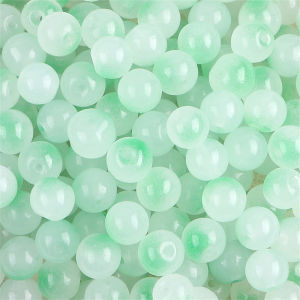 50pcs 8mm Mixed Candy Colors Glass Beads  Round Loose Spacer Beads For Bracelet Necklace DIY Jewelry Making Handmade Accessories