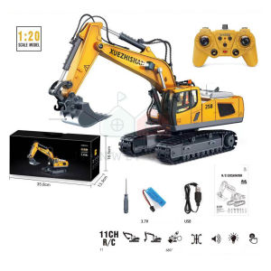 ( NYALA LAMPU  KERUK METAL  11 CHANNEL ) JW Mainan Anak Laki Mobil Remot Control RC Beko XUEZHISHAN Skala 1:20