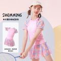 Uniqkids Kids Girl Swimwear Summer Fashion Two piece set Sports Tennis Outfit Swimsuit Clothes. 