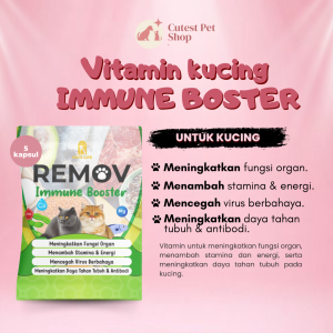 VItamin Kucing Imun Booster Untuk Mencegah Virus Berbahaya Pada Kucing isi 5 Kapsul