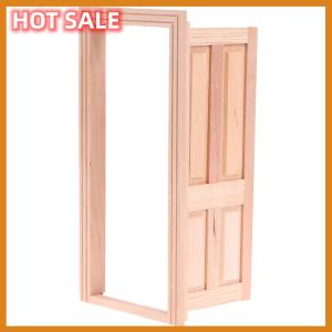 🔥🔥🔥dingdaocunz 1 12 Dollhouse Miniature 4 Panel Interior Wooden Door DIY Model Accessories Toys