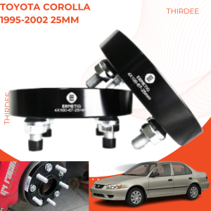 For Toyota Corolla (1995-2002) 25mm Wheel Spacers 4x100 Hubcentric - 1 Inch Wide Track Lift - Heavy Duty Red - 2 Pcs or 4 Pcs
