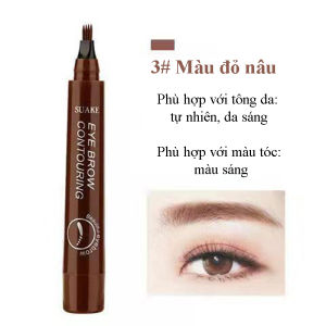 Bút Kẻ Mày Phẩy Sợi Tự Nhiên 4D Suake Nét Mảnh Nhiều Màu Chì Kẻ Lông Mày Định Hình Chống Lem Bền Màu Suốt Cả Ngày