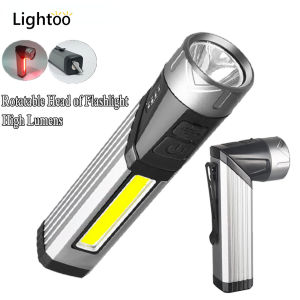 LED torchlight powerful rechargeable emergency led light Working Light Ultra Bright Flashlight Waterproof COB Light USB Rechargeable Flashlight tail magnet Work Light 90 Degrees Rotate Torch light super bright Flashlight Multifunctional lampu suluh