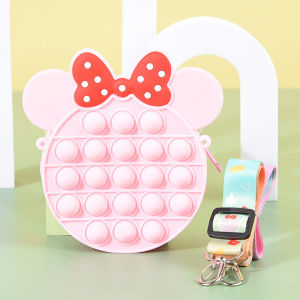 Túi đeo chéo pop it hình Mickey đáng yêu Túi đeo cho bé nhấn bong bóng silicon giải trí _ Ting Ting