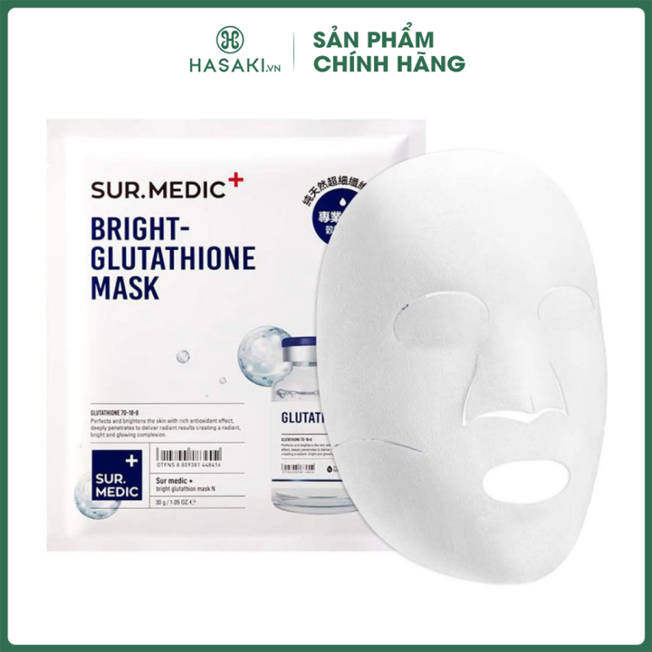 Mặt Nạ Sur.Medic+ Tinh Chất Glutathione Làm Sáng Da Bright Glutathione Mask  30g Hasaki Sản phẩm chính hãng
