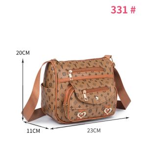 CJY BAGS#331 WOMENS BAG PU LEATHER MATERIAL ADJUSTABLE SHOULDERBAG AND SLINGBAG