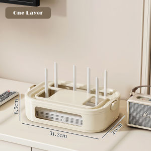 Tầm nhìn nhiều lớp Wifi hộp đặt Bộ định tuyến cáp quản lý sắp xếp Ổ cắm điện để bàn Cáp Phích Cắm Điện Giỏ dây gia dụng dạng lưới Board cáp giá lưu trữ