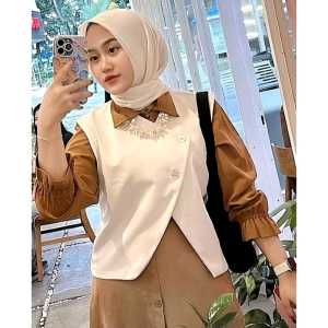 KIMMI VEST | Vest Outer Rompi Atasan Crop Top Murah