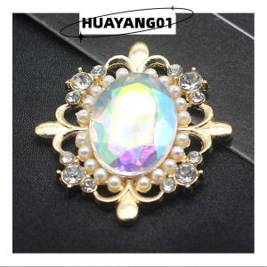HUAYANG01 [HOT FASHION] 29x32mm Exquisite Alloy Rhinestone Buckle Bowknot Hair Accessories Material Accessories Wedding Invitation Decoration