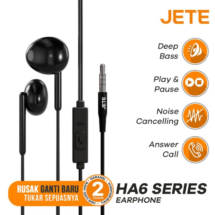 Headset Earphone JETE HA6 Garansi 2 Tahun Lazada Indonesia