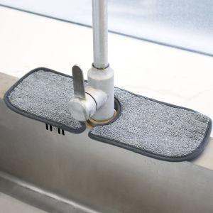Polocat 1pcs Absorbent Kitchen Faucet Mat Microfiber Sink Splash Guard Countertop Protector for Kitchen Bathroom