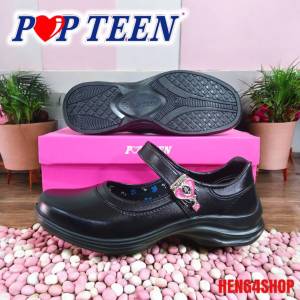 Gerry Gang รองเท้า รองเท้านักเรียนผู้หญิง หนังดำ รุ่น G6607