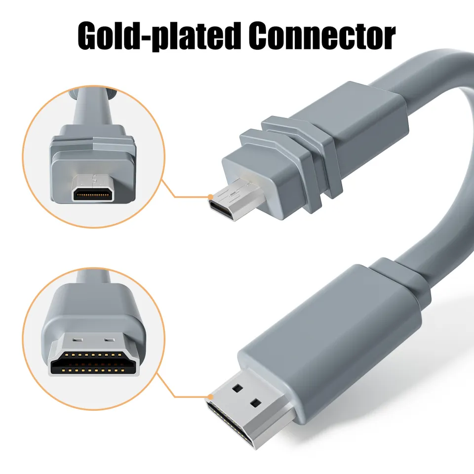 Micro HDMI to HDMI Cable (Compatible with Raspberry Pi 4), Data