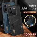 Cho Vivo iqoo Z9 5g 2024 sang trọng da điện thoại phong cách công sở trường hợp cho vivoiqoo Z9 iqooz9 Z 9 9z iqoo Z9 Frosted chống rơi vỏ lưng mềm chống sốc iqooz9 iqoz9 trường hợp. 