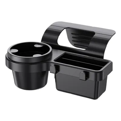 Mishilei 4-in-1 Multifunctional Car Storage Box Rotatable Cup Holder Door Seat Organizer Car Beverage Rack 车载杯架