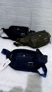 WAISTBAG 6O2#IMPORT MODEL TERBARU LAGI PROMO!!! WAISTBAG IMPORT KOREA BAHAN KANVAS WATERPROFF