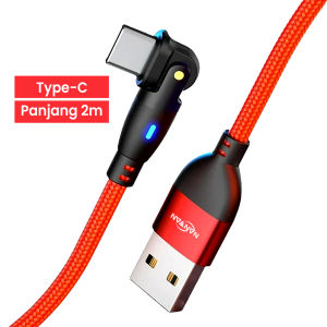 [RO ACC] NANVAN NVN-KD61 KABEL DATA CHARGER MICRO USB / TYPE TIPE C ROTATE L GAMING FAST CHARGING PREMIUM QUALITY