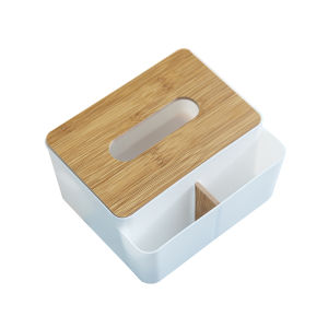 Wooden Cover Tissue Box Tissue Paper Remote Control Storage Box Bedside Tissue Holder