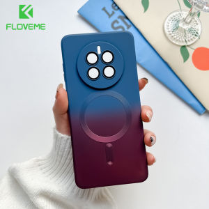 FLOVEME Liquid Silicone Gradient Matte Phone Case For Huawei Mate 50 Pro 40 Pro 30 Pro Wireless Charging With Lens Film Protector All-inclusive Shockproof Back Cover For Huawei Mate 50 40 30