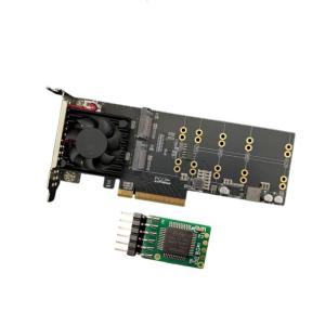PLX8747 PCIe NVMe ตัวควบคุมการขยาย4ไดรฟ์สล็อตปลั๊กติดตั้งเล่นสำหรับกล่องเก็บองค์กร