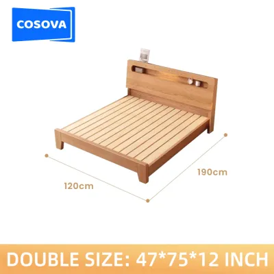 COSOVA Solid Wood Bed Frame Single/Queen/King Family Bedstead Bedroom Furniture Modern Simple Frame