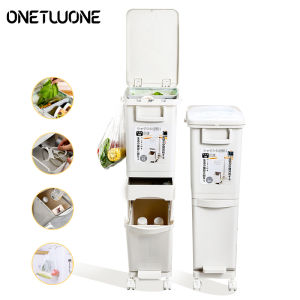 Onetwone 3ชั้นขนาดใหญ่ความจุถังขยะ32L ห้องครัวถังขยะในครัวเรือนขนาดใหญ่ถังขยะโรงแรมร้านอาหารรีไซเคิลถัง Sortilege ถังขยะ