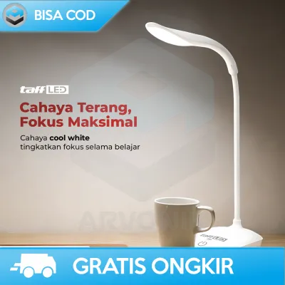 LAMPU MEJA BELAJAR LED ANAK REMAJA CAHAYA WARM NATURAL PLASTIK COOL FLEXIBLE BOHLAM KABEL USB BATERE RECHARGEABLE