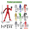 Titan Dummy 13 3D Printed Action Figure Dummy Joint Movable Action Figure 3D Puzzle DIY Lucky 13 Multi-sendi Bergerak Robot Dekompresi Merakit Mainan Dummy 13 Articulated. 