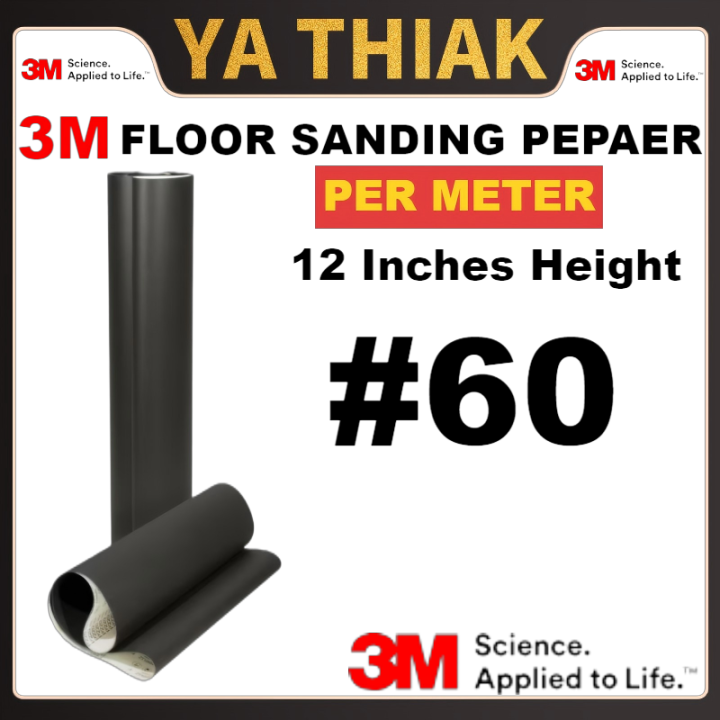 3M Floor Sanding Paper – #36 #60 #80 #100 #120 – 12” Height – Sold Per ...