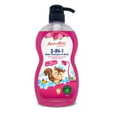 【ShopWithJoy】Aloe Vera AromaKids 2-IN-1 Baby Shampoo & Bath Sabun Bayi Kids Child Shampoo 750ML