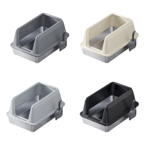 Stainless Steel Cats Toilet With Splash Prevent High Side Desing and Cleaning Scoops Easy Maintenances Cats Litter Tray