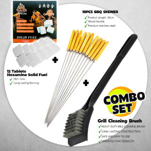 Grill Cleaning Brush 2 in 1 BBQ Barbecue Oven Grill Kitchen Metal Cleaning Brush Scraper Scrub Grease Remover