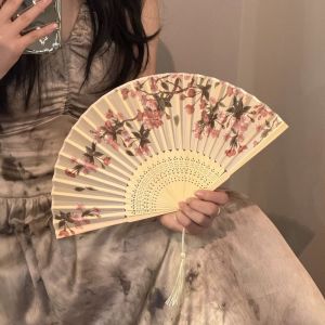 DFGFIN สไตล์วินเทจ พัดญี่ปุ่นแบบพับได้ สีสันสดใส พลาสติกทำจากพลาสติก พัดลมพับได้ แบบพกพาได้ งานฝีมืองานประดิษฐ์ พัดเต้นรำคลาสสิก ของตกแต่งบ้าน