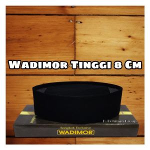 Kopiah Hitam Wadimor Tinggi 7 Cm 8 Cm 9 Cm 10 Cm Halus Tebal
