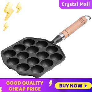 COD [Free Shipping] 14 Holes Takoyaki Grill Pan Plate Non Stick Octopus Ball Maker Octopus Baking Machine Octopus Ball Plate Kitchen Gadgets