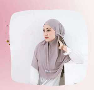 Hijab Bergo Sporty Non Pet Jilbab Instan Sporty Hamidah Malay Jersey Non Pad Menutup Dada Hijab Instan terbaru