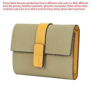 Royal Bagger New Women Short Wallet Genuine Cow Leather Trifold Wallets Zipper Coin Purse Fashion Contrast Color Female Small Card Holder