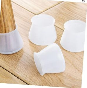 16pcs ORFOFE Circle Chair Wood Floor Protectors for Furniture Chair Feet Protectors Chair Leg Caps Silicone Chair Leg Ca