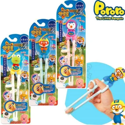 Kids Training Chopsticks Children Chopsticks Disney Pororo Pooh Mickey Minnie Baby Beginner (Pororo)