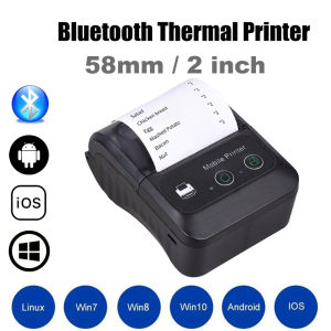 58 Mét xách tay không dây bluetoorh máy in Máy in hoá đơn nhiệt mã vạch in nhãn USB mini hóa đơn POS Máy in di động cho iOS/Android/PC
