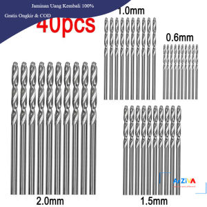 JIGONG Mata Bor Drill HSS Twist Drill Bit 0.6-2.0mm 40 PCS - QST-H20 - Silver