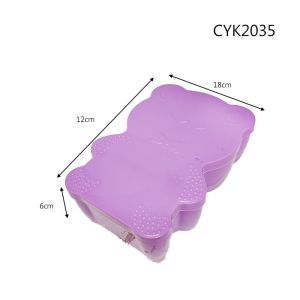 DS CYK2035  BEAR  DESIGN  Lunch  Box  With  Divider  Plasticware  With  Cover  Food  Container