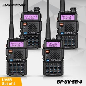 【4 PCS】baofeng orignal UV 5R walkie talkie 5KM long range 5W 128 Channels FM Two Way Radio