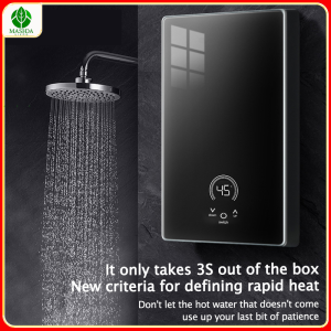6500W 220V LED Instant Electric Water Heater Silent Mode Anti-Leak Tank Shower Head Waterproof Touch Control for Kitchen Bathroom Water Heater
