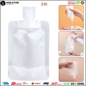 Botol Refill Tempat Sabun Cair Shampo Pouch Plastik Fliptop Mini Lipat Travel Organizer