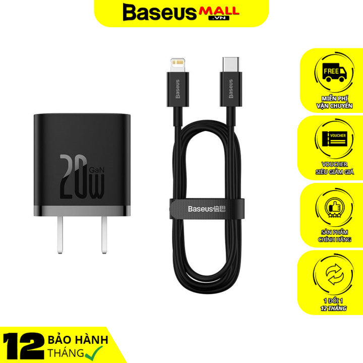 Củ Sạc Nhanh Baseus GaN5 / Palm Fast Charger Type-C 20W - Công Nghệ GaN ...