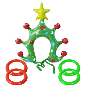 Inflatable Cây giáng sinh đồ chơi quăng Vòng Bộ trò chơi Headband bên trò chơi cho trẻ em người lớn PVC kỳ nghỉ lễ hội đồ chơi cho gia đình tiệc giáng sinh