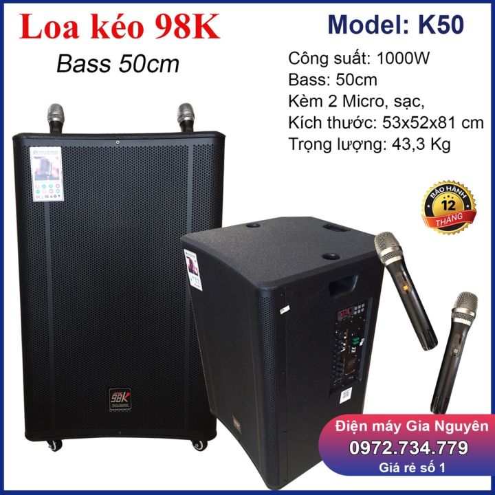 6. So sánh loa kéo 98k k50 với các dòng loa khác